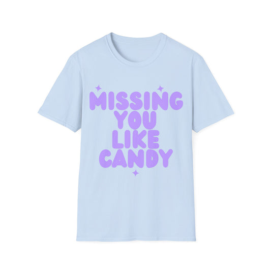 Missing You Like Candy Tee — Lavender Dream Edition | Aesthetic Y2K Shirt