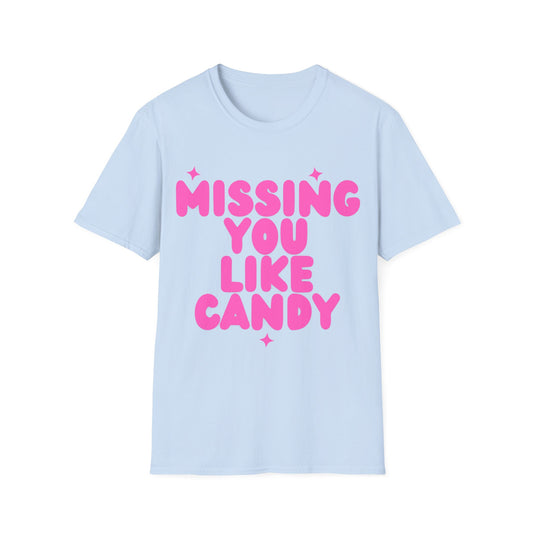 Missing You Like Candy Tee — Pop Princess Bubblegum Edition | Y2K Music Shirt