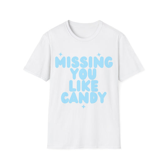 Missing You Like Candy Tee — Sky Blue Edition | Soft Pop Y2K Shirt