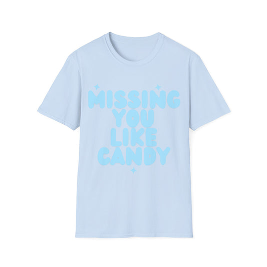 Missing You Like Candy Tee — Sky Blue Edition | Soft Pop Y2K Shirt
