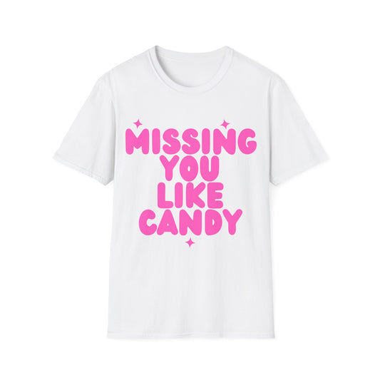 Missing You Like Candy Tee — Pop Princess Bubblegum Edition | Y2K Music Shirt