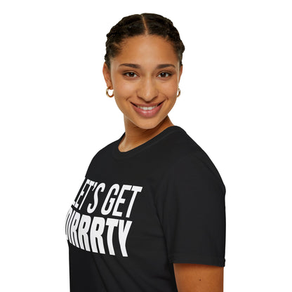 LET’S GET DIRRRTY Tee — Party Edition | Pop Diva Y2K Shirt
