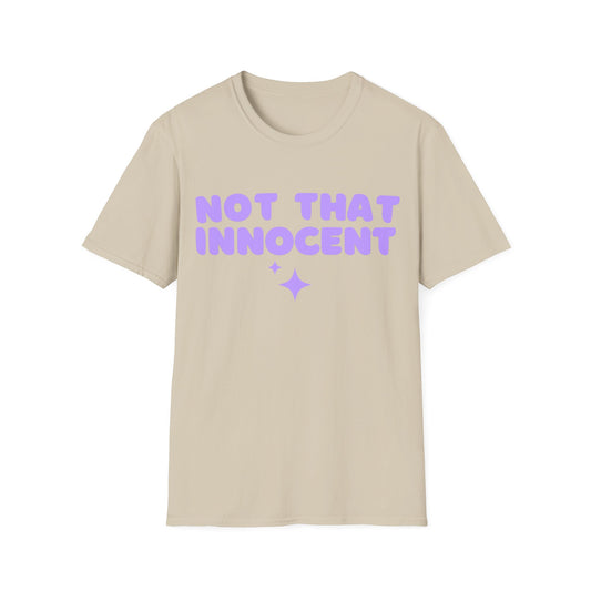 Not That Innocent Tee – Lavender Dream Edition | Soft Pastel Y2K Pop Princess Shirt