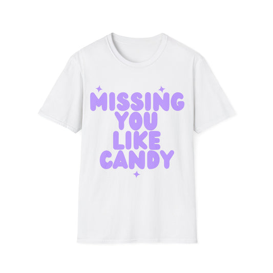 Missing You Like Candy Tee — Lavender Dream Edition | Aesthetic Y2K Shirt
